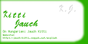 kitti jauch business card